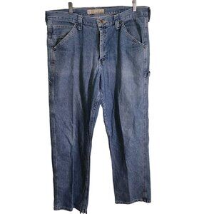 Lee Dungarees Vintage 80s Original Carpenter Pants Jeans Size 36x32
